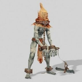 Futuristic Swordsman Robot Character 3d model