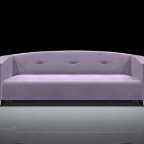 3д модель дивана-скамьи с обивкой