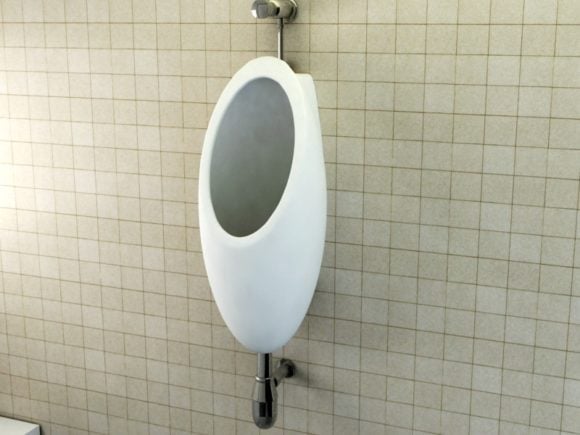 Oval Urinal In Bathroom