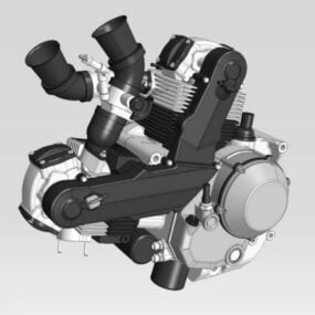 Motorradmotor 3D-Modell