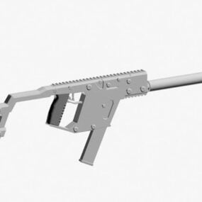 Modello 3d della pistola mitragliatrice vettoriale