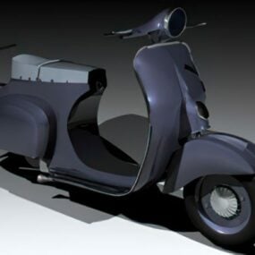 Modello 3d dello scooter Vespa classico