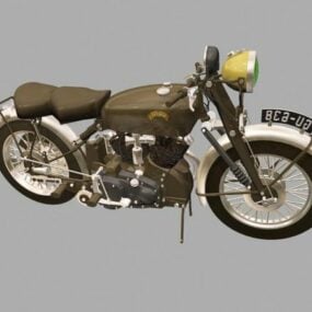Vincent Black Motorcycle 3d model