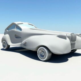 Vintage Concept Car Lowpoly 3d model