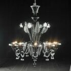 Lámpara de araña francesa vintage de cristal