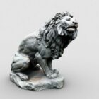 Vintage Lion Sculpture