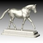 Estatuilla de estatua de caballo de metal vintage