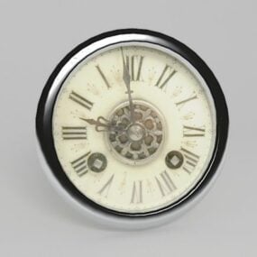 Vintage Circle Wall Clock 3d model
