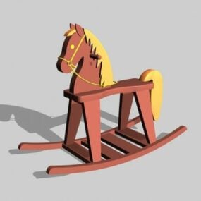 Vintage Rocking Horse Chair 3d model