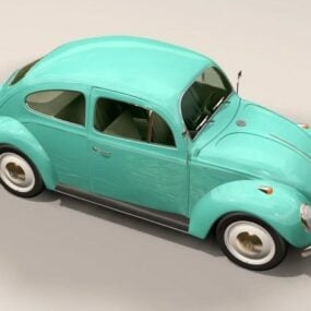 Klassisk Vw Beetle Car 3d-modell