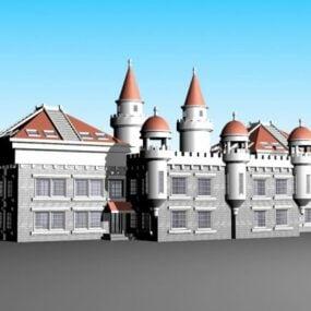 Mô hình 3d Ngôi nhà cổ điển theo phong cách Victoria