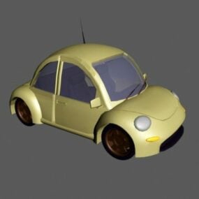 Modelo 3d de carro de desenho animado Volkswagen Beetle