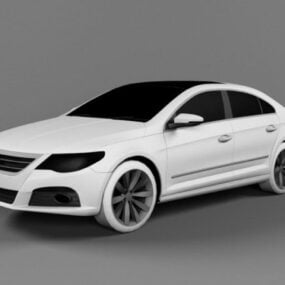 Weißes Volkswagen Passat Cc 3D-Modell