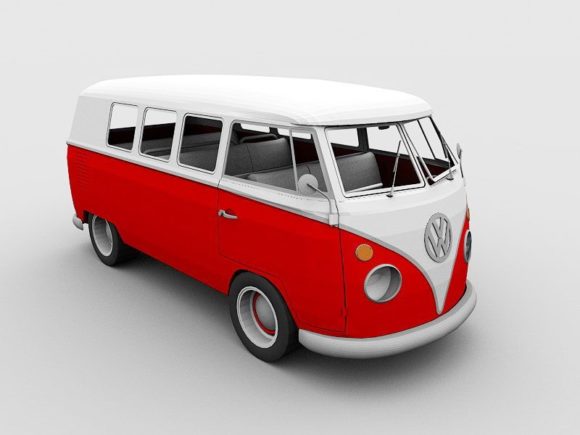 Red Volkswagen Microbus