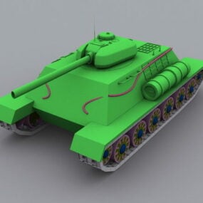 लो पॉली वॉर टैंक 3डी मॉडल