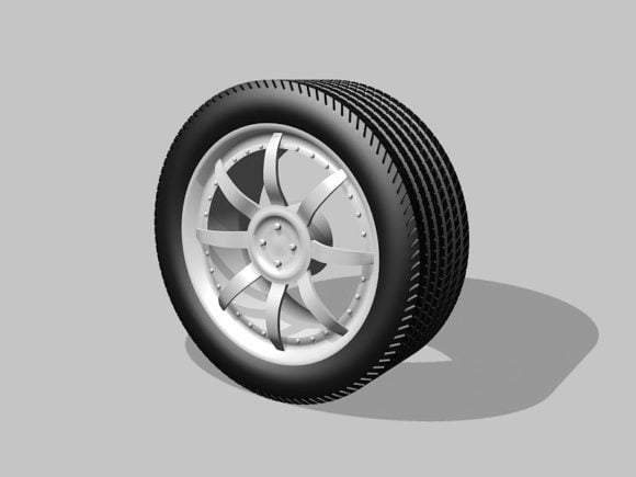 Car Wheel With Tire Assembly