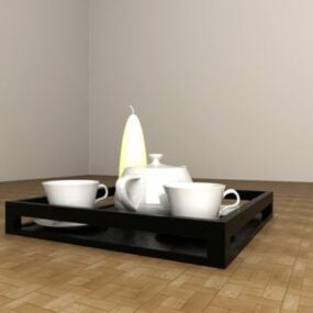 Mdf Wooden Rectangle Table 3d model