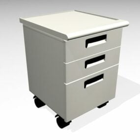 Filing Cabinet With Drawers Mdf 3d model