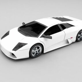 Vit Lamborghini Gallardo 3d-modell