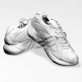 3д модель белых спортивных кроссовок