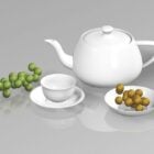 Zestaw herbaty białej porcelany
