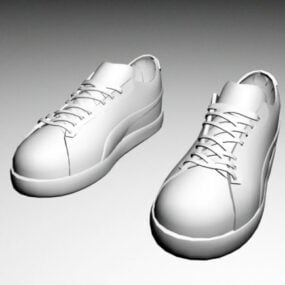 Modelo 3d de tênis de skate branco