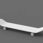 White Skateboard With Wheels