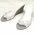 White Wedge Sandals For Lady