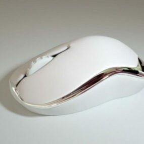 Mouse sem fio branco Modelo 3d