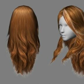Sarı Saçlı Kadın Başı 3D model