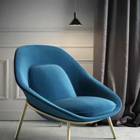 Lůno Fabric Lounge Chair 3D model