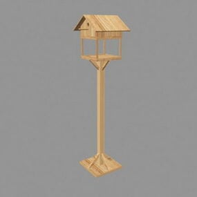 Wood Bird House 3d-model