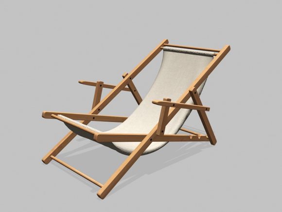Wooden Deck Chair Lounge Style