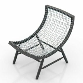 짠 로프 라운지 의자 3d 모델