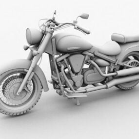 Modelo 3d de motocicleta Yamaha Touring