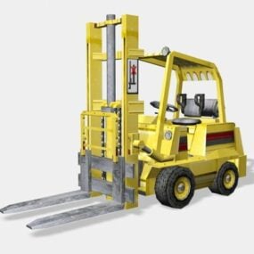 Sarı Forklift Aracı 3D modeli