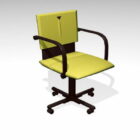 Żółte krzesło obrotowe Meble biurowe