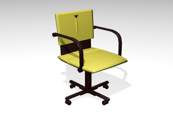 Mobilier de bureau chaise pivotante jaune