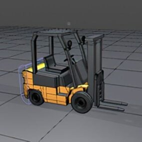 Model 3d Forklift Gudang Kuning