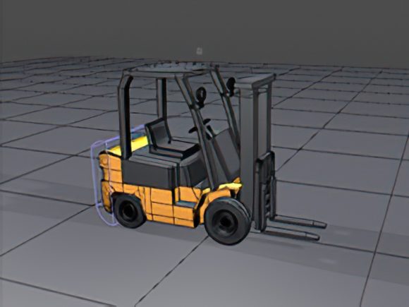 Yellow Warehouse Forklift
