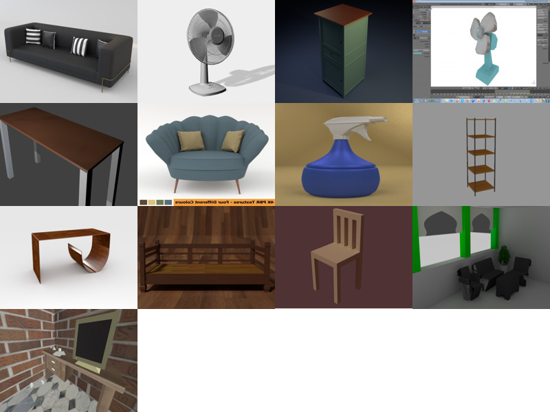 Top 13 Furniture Blender 3D Models Latest 2022
