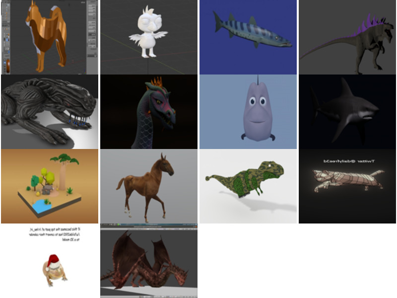 14 động vật hàng đầu Blender Mô hình 3D mới nhất 2022