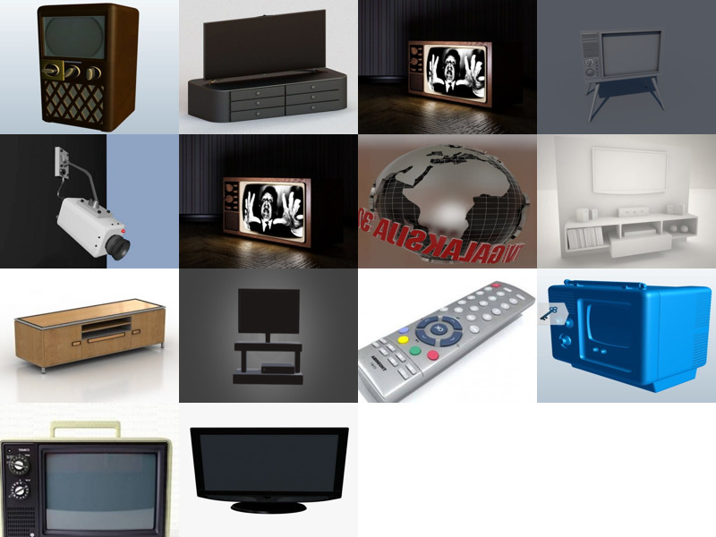Top 14 Television Obj 3D Models for Visualization, Latest 2022