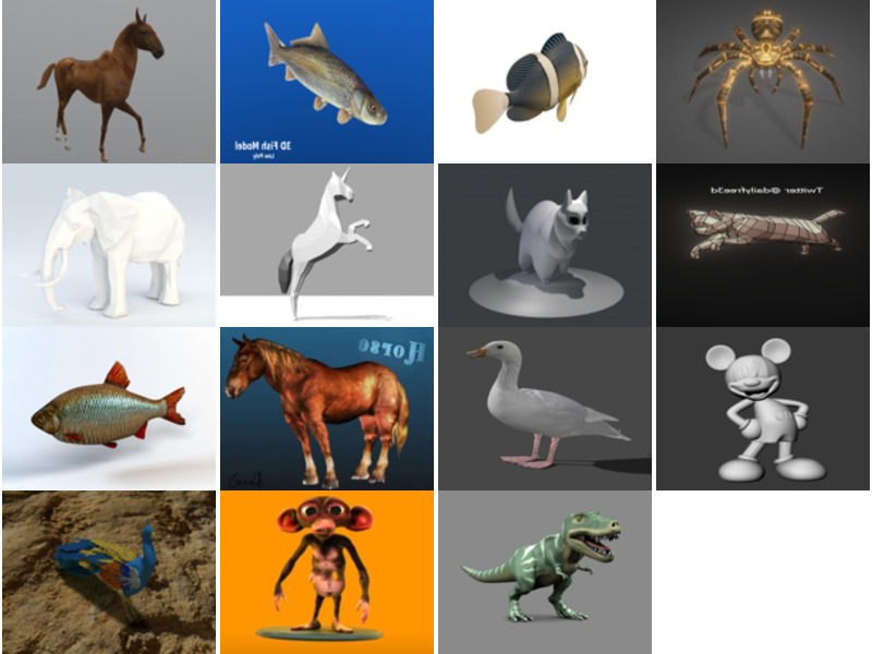 Top 15 Blender Animal 3D Models Most Viewed 2022