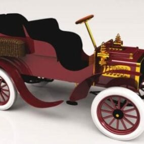 Старовинний автомобіль Rambler 1904 3d модель