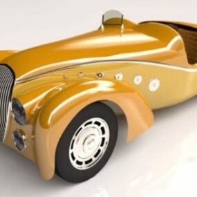 מכונית וינטג' דגם תלת מימד פיג'ו 1938
