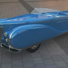 Delahaye Car 1949 τρισδιάστατο μοντέλο