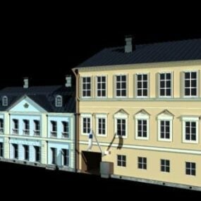 Hoogbouw flatgebouw 3D-model