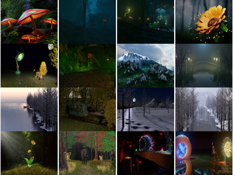 Topp 25 landskapsscene Blender 3D-modeller best fra 2022