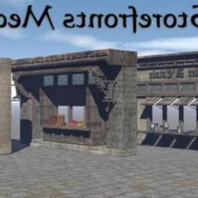 Ancient Storefronts Medieval Building 3d model